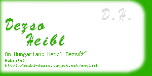 dezso heibl business card